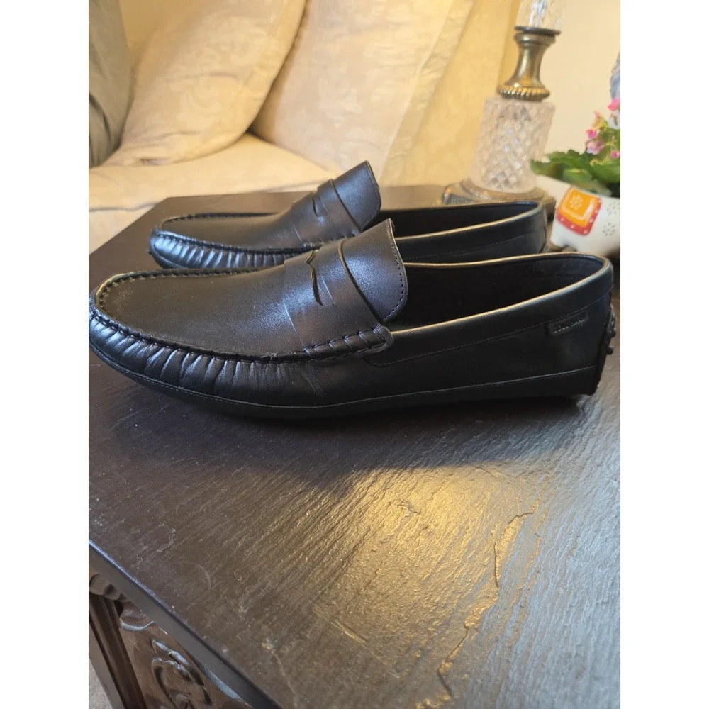 Cole Haan Men's Hall Grand Penny Driver Black Leather Size 9.5M C41767 NEW! $130